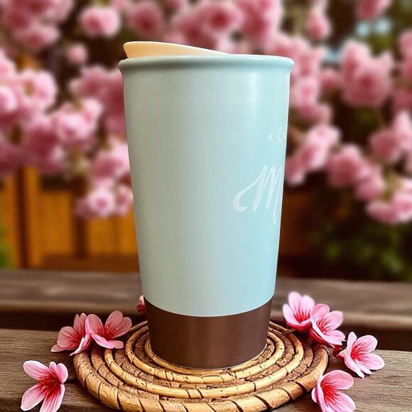 Starbucks Coffee Is Magic Ceramic Travel Tumbler Mug 12oz NWT - Picture 2 of 7